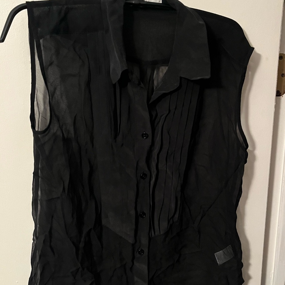 Equipment Black Sleeveless Top